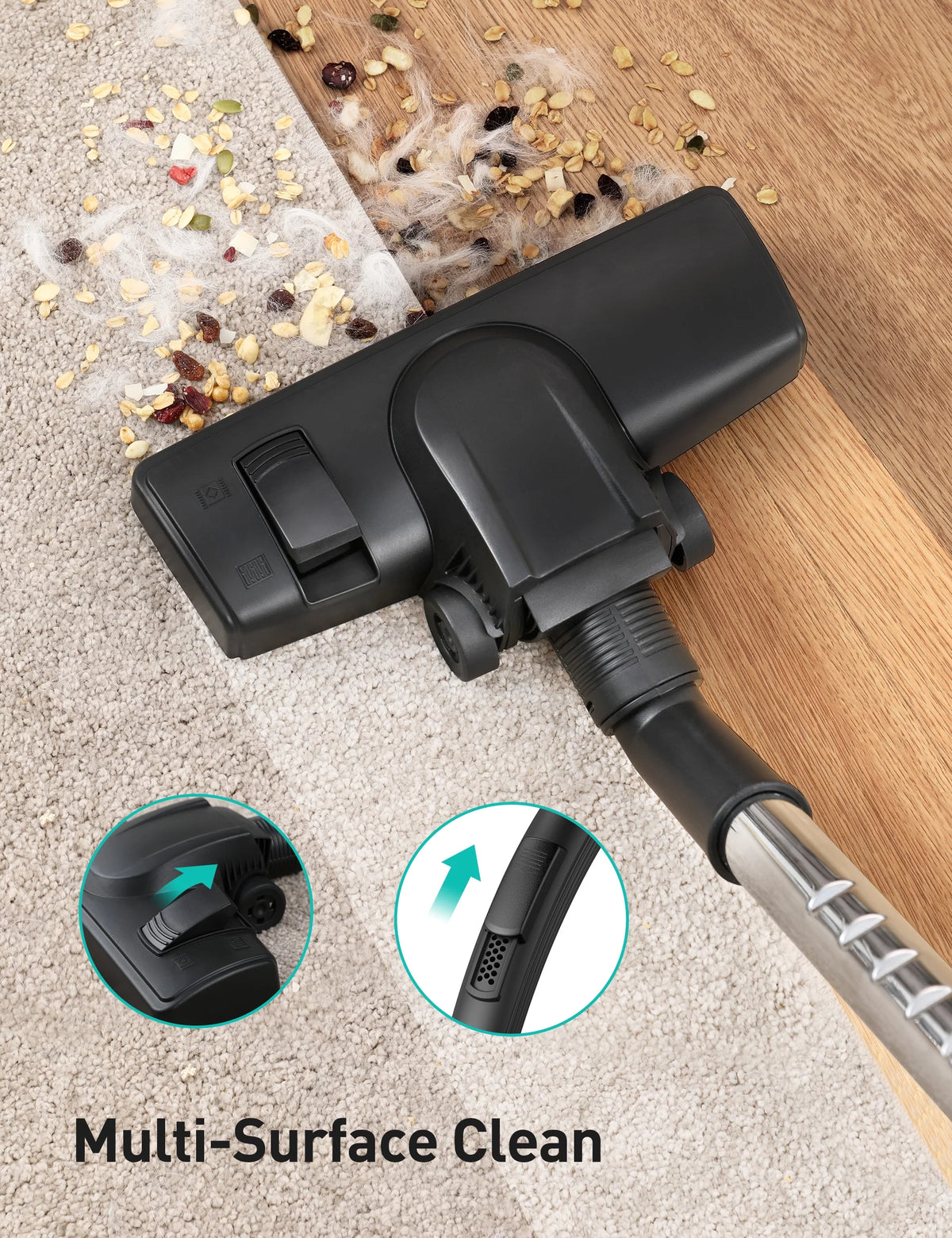 1200W 3.6QT Bagless Canister Vacuum Cleaner R4142