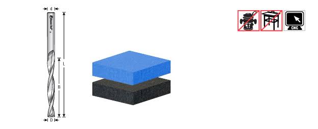 Solid Carbide Foam Cutting Up-Cut Spiral Router Bit T21298