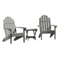 Coastal Teak 2 Classic Chairs with Folding Side Table 3-Piece Set X416