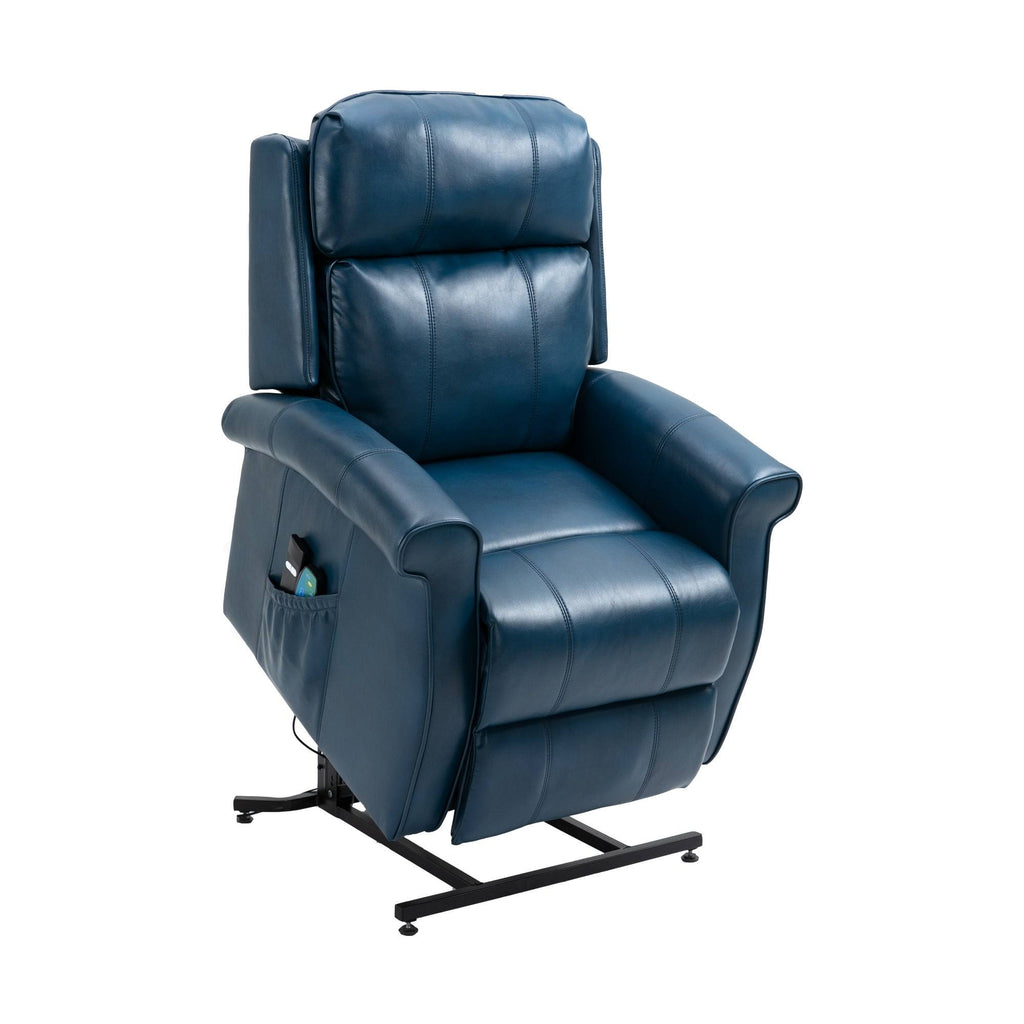 Black Faux Leather Power Lift Recliner Chair T45521