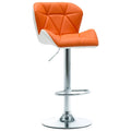 Orange Faux Leather Bar Stool Z545840