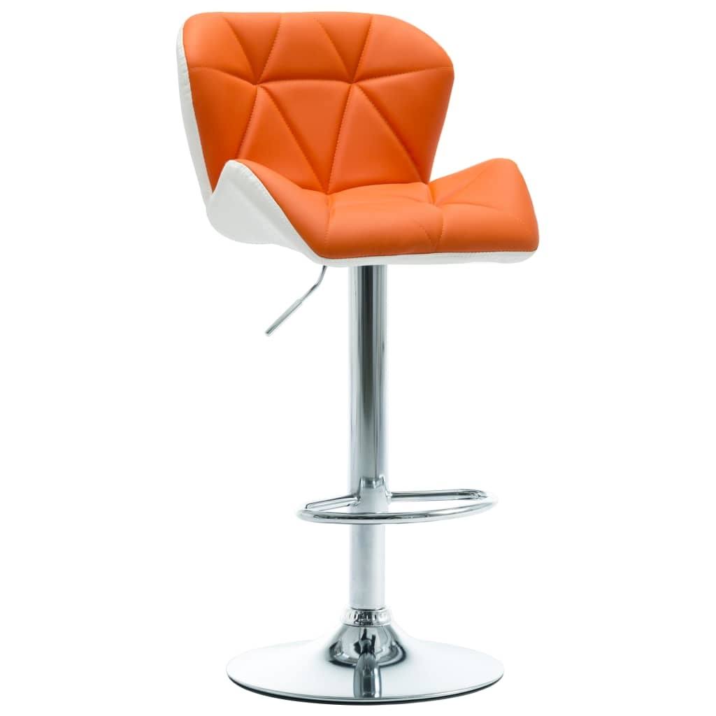 Orange Faux Leather Bar Stool Z545840