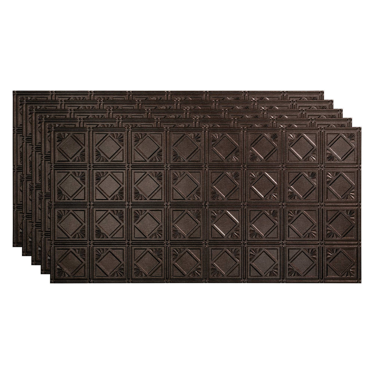 Smoked Pewter 2ft x 4ft Glue Up Vinyl Ceiling Tile (5 Pack) G433824