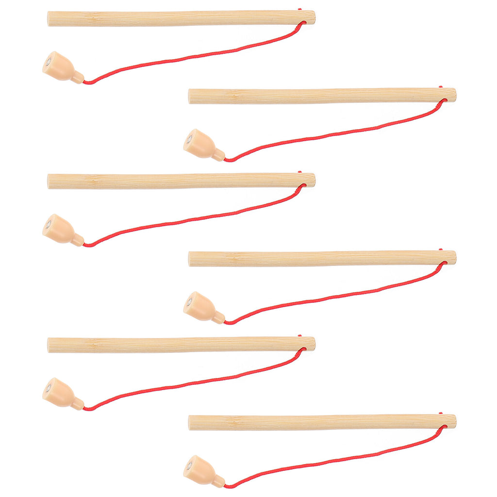 5Pcs Wooden Magnetic Fishing Poles Toys S22954