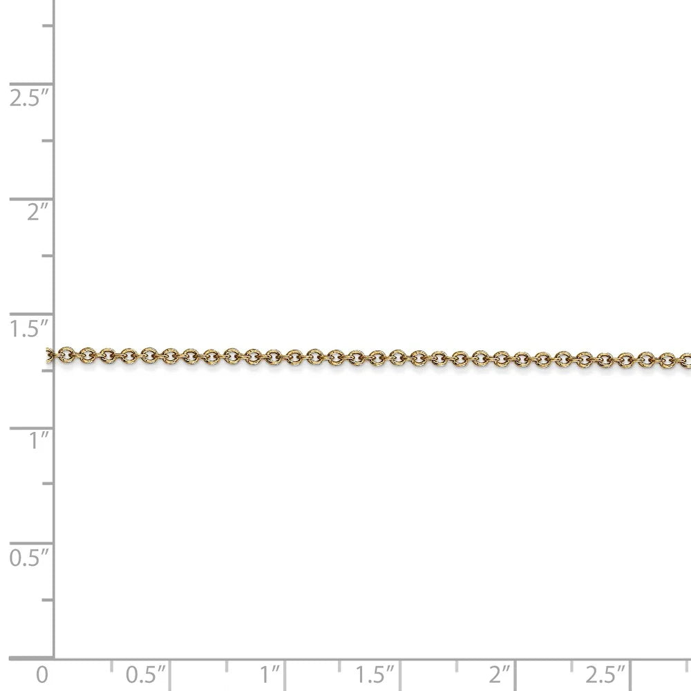 14kt Yellow Gold 24 inch Cable Chain with Lobster Clasp K3522