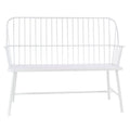 White Iron Patio Bench M2157