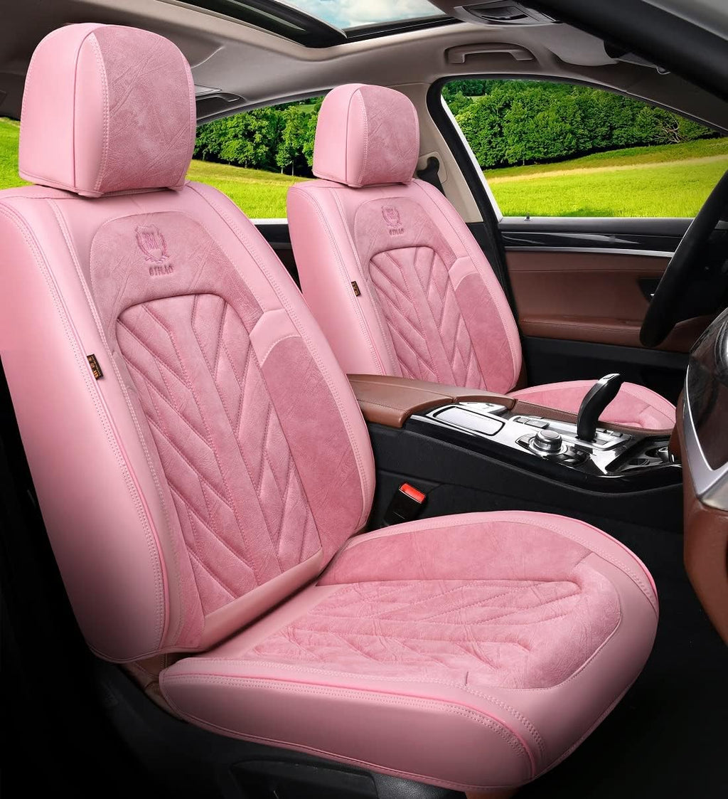 Pink-White Universal 5-Seater Full Set Car Seat Covers R89686