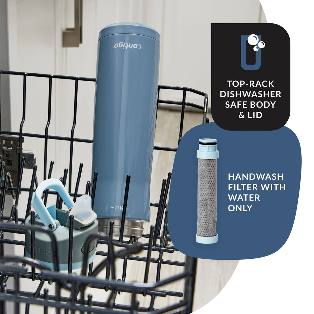 24 oz Stainless Steel Water Bottle with Straw Lid H25401