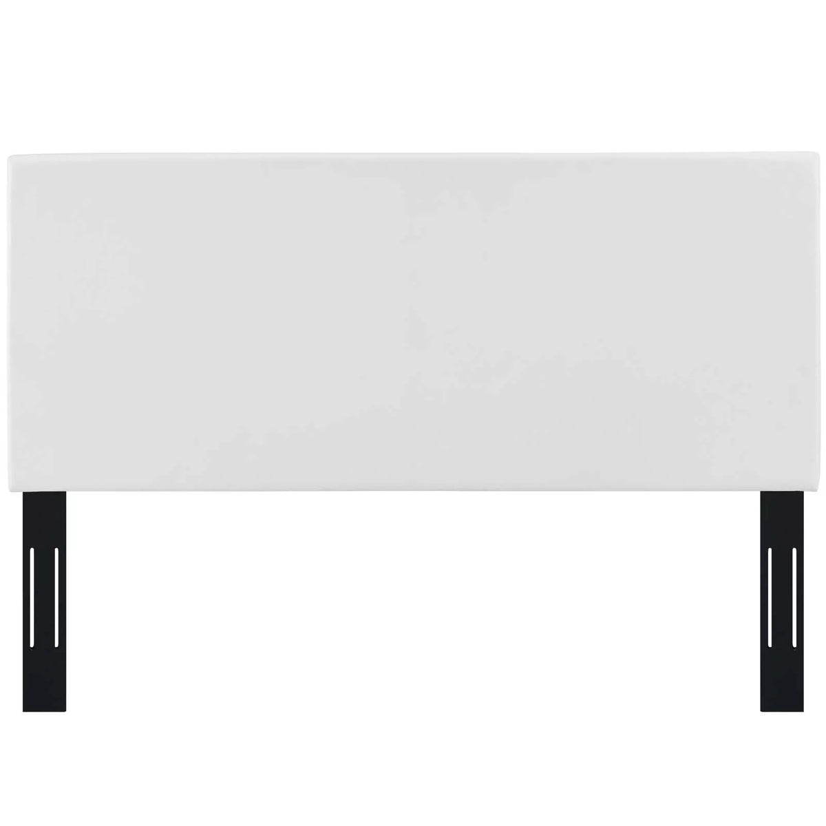 King California King White Upholstered Faux Leather Headboard X35149