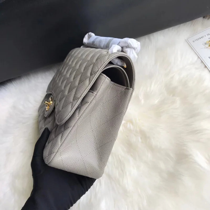 Caviar Calfskin 30Cm Flap Bag R2453