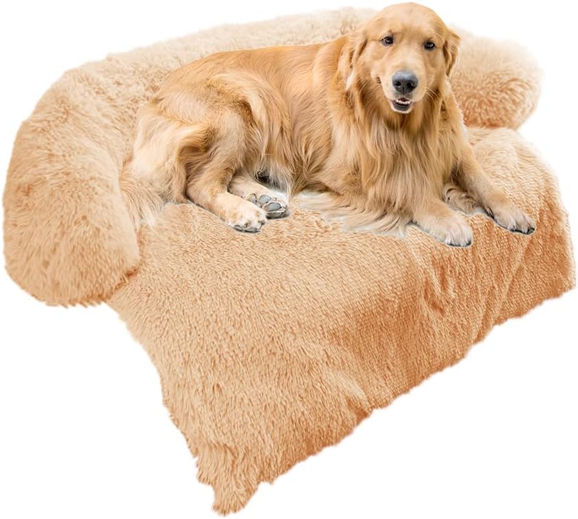 Small Light Grey Plush Dog Bed with Removable Washable Cover A760710