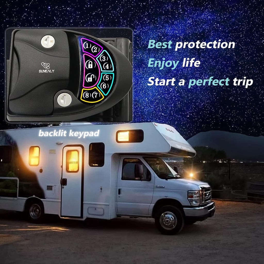 RV Keyless Entry Door Lock with Backlit Keypad D513543
