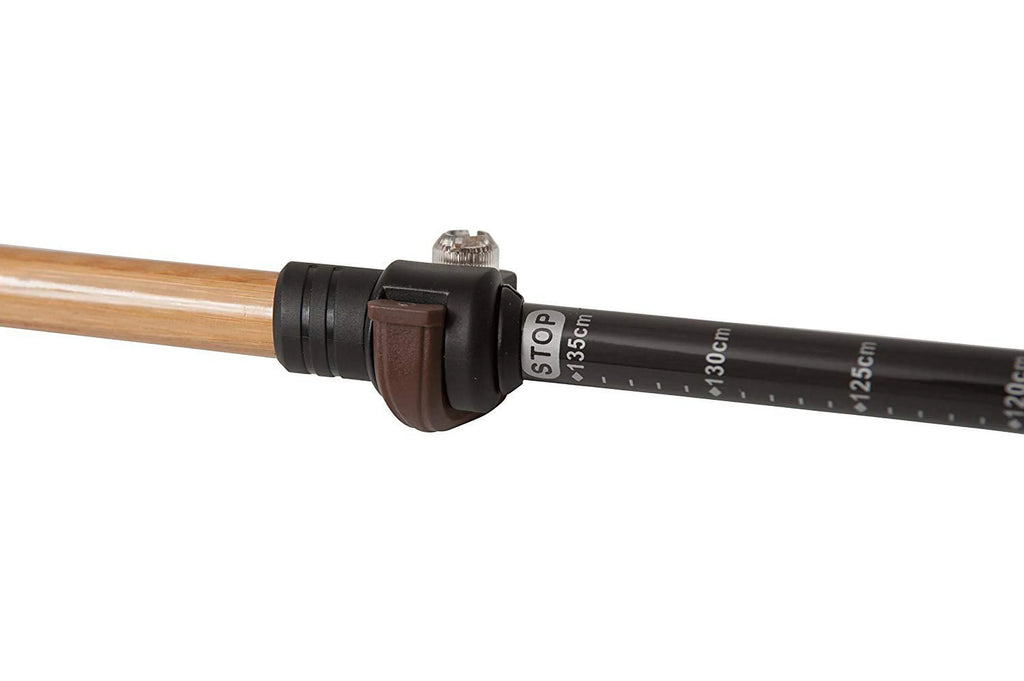 Bamboo & Carbon Fiber Walking Poles - 2 Pack - 6.8 oz Ultralight Collapsible Hiking Poles U54030