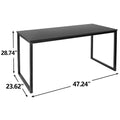 Black Rectangular Computer Desk A8662