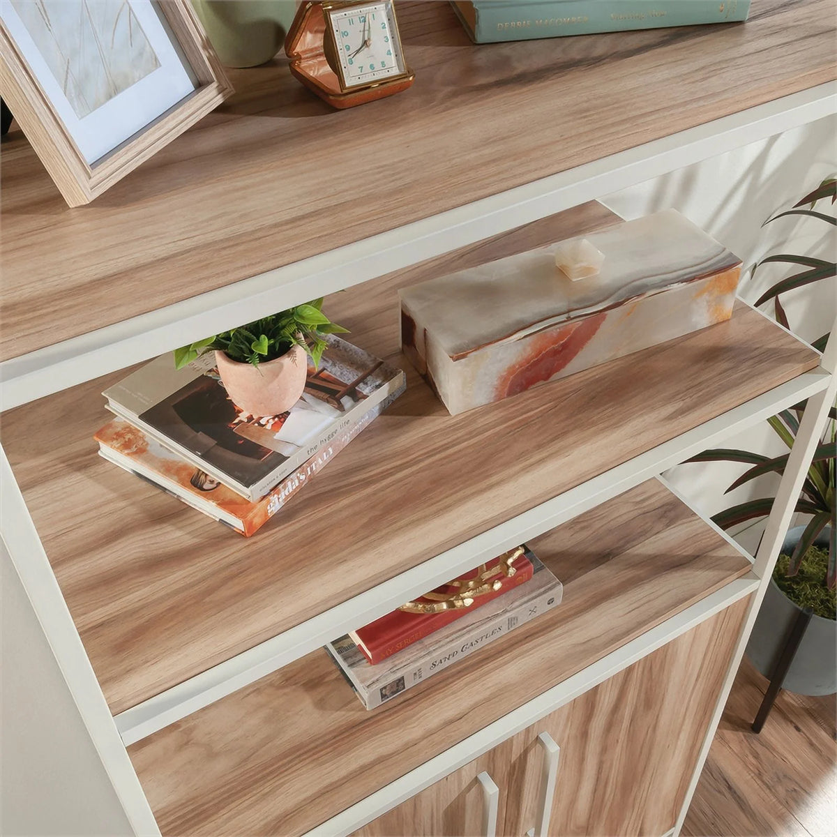 Kiln Acacia Brown Engineered Wood Bookcase D686