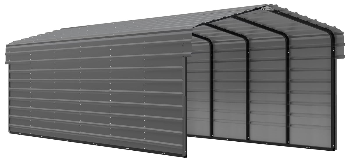 Galvanized Steel Carport Kit, 10' x 29' x 7' M235747