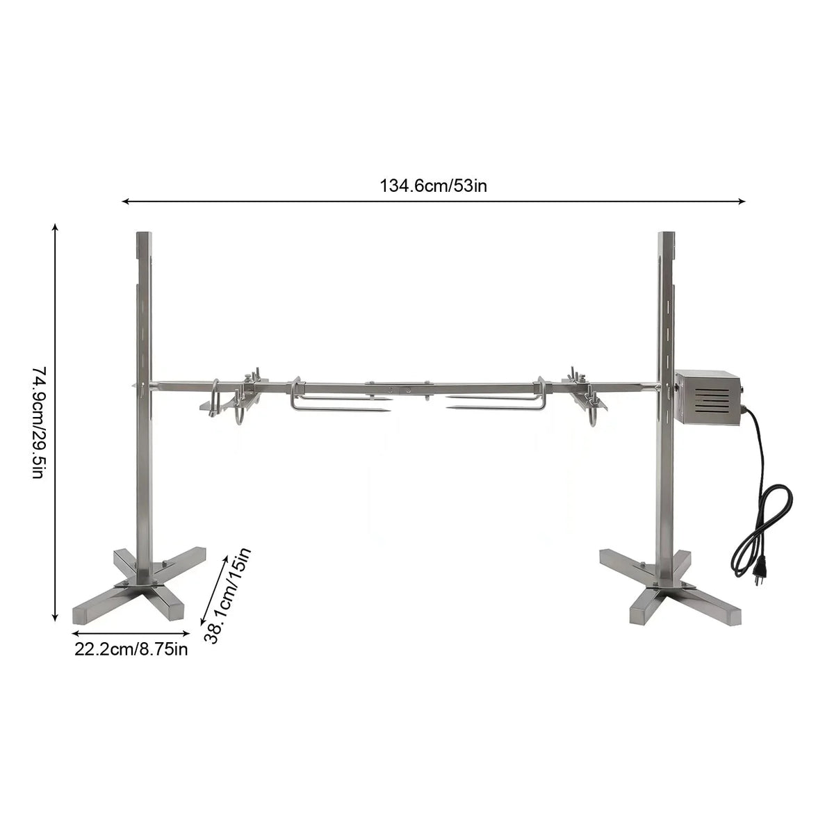 66lbs Large Grill Rotisserie Kit O26013