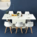 White High Gloss Wooden Expandable Dining Table E698