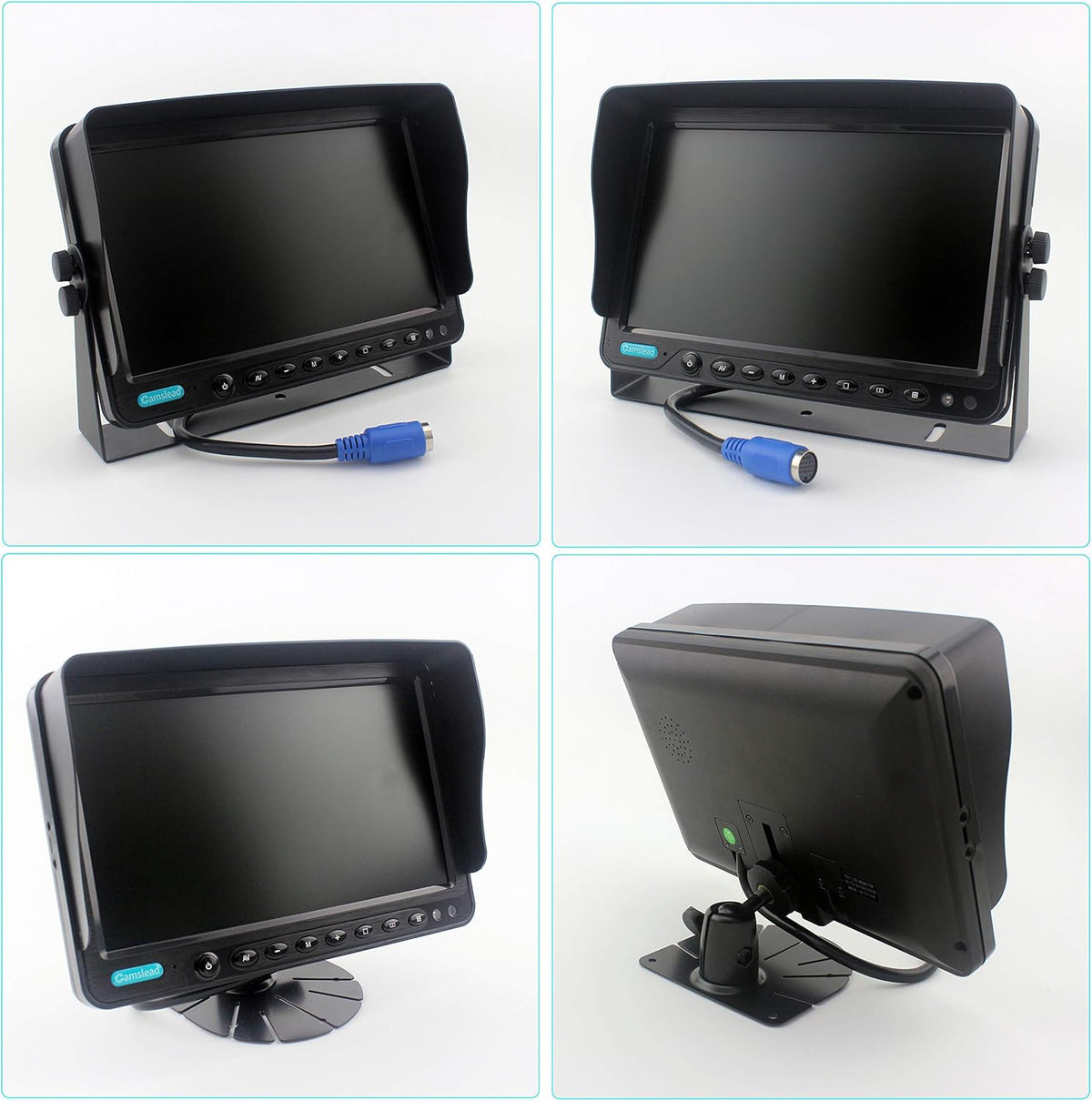 7 inch Backup Camera System with Quad Split Screen Monitor K395