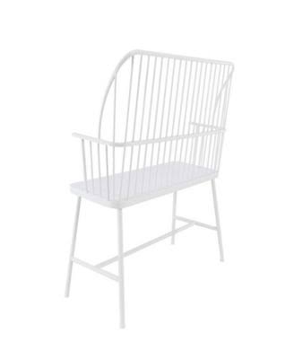 White Iron Patio Bench M2157