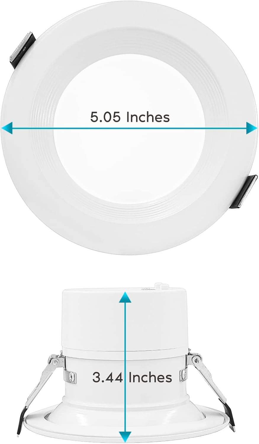 4 Inch LED Recessed Light, 3 Color Selectable 3000K-5000K, 6 Pack K887