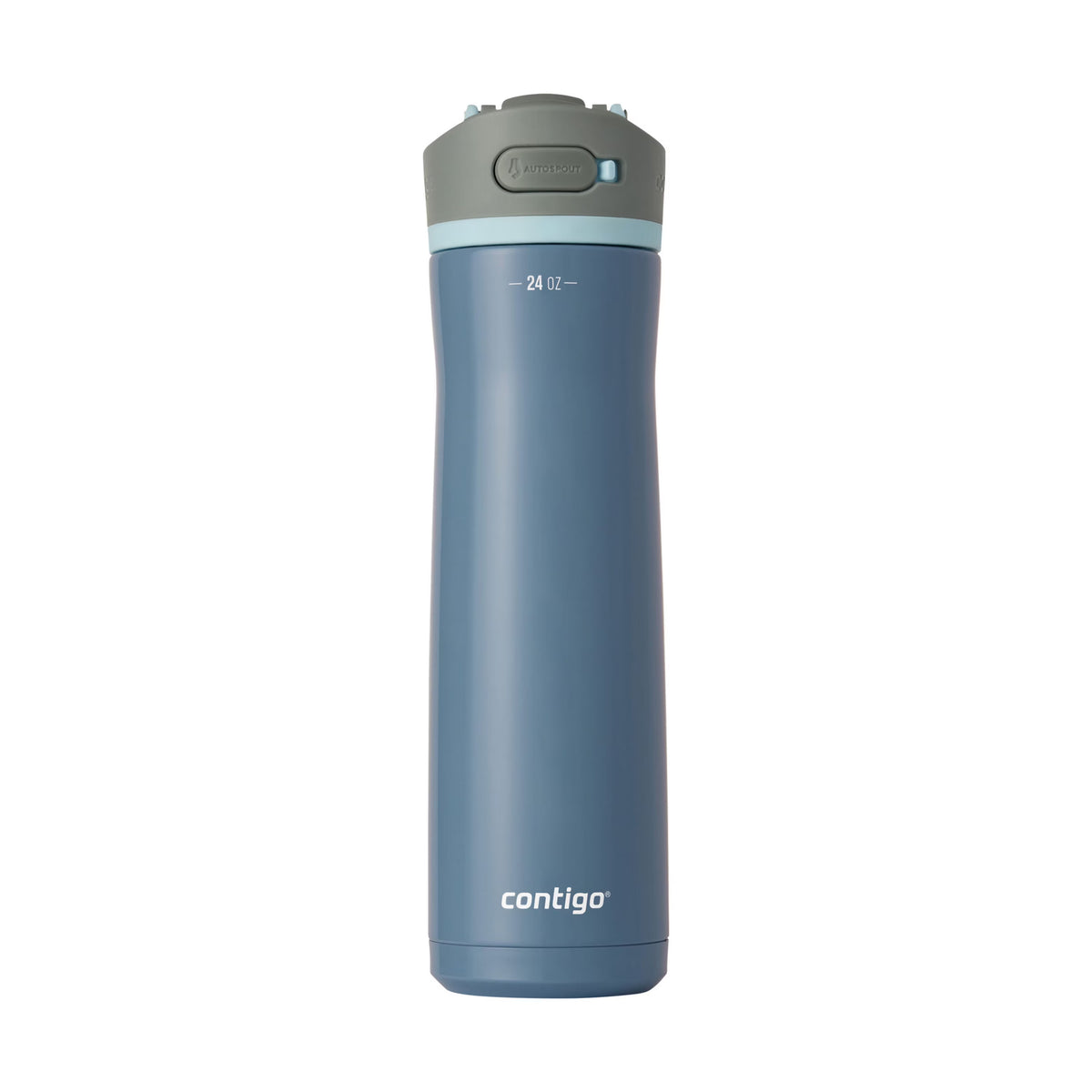 24 oz Stainless Steel Water Bottle with Straw Lid H25401