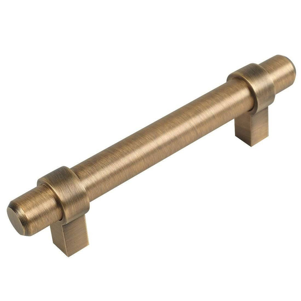 Brushed Antique Brass Cabinet Bar Handle Pull, 3-3/4 inch Hole Centers, 20 Pack M139
