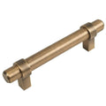 Brushed Antique Brass Cabinet Bar Handle Pull, 3-3/4 inch Hole Centers, 20 Pack M139