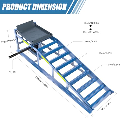 2 Pack 5T Steel Automotive Hydraulic Car Ramps M47454