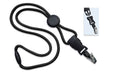 Black 1/4x22 (6 mm) Lanyard with Round Slider and Bulldog Clip X24425