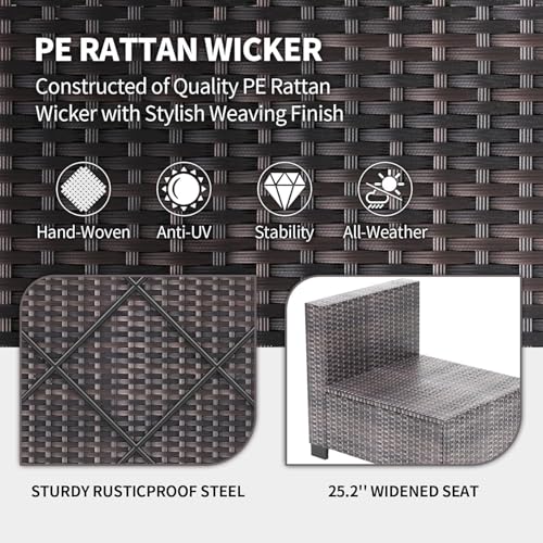 6 Piece Outdoor Patio Furniture Set with Coffee Table G435