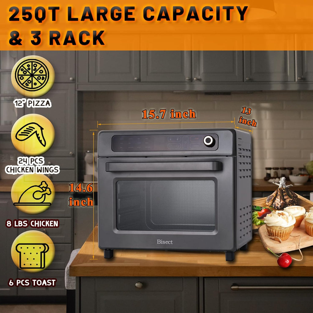 12-in-1 25QT Stainless Steel Air Fryer Toaster Oven W821