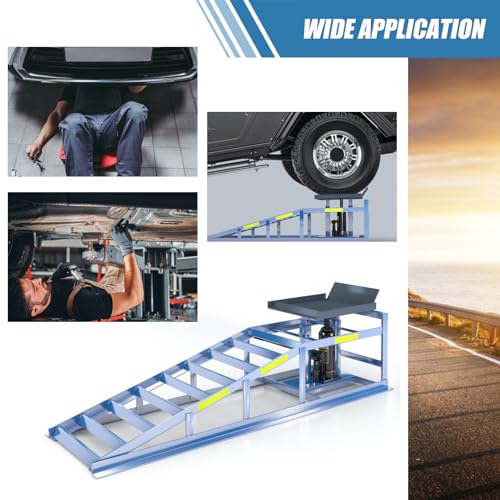 2 Pack 5T Steel Automotive Hydraulic Car Ramps M47454