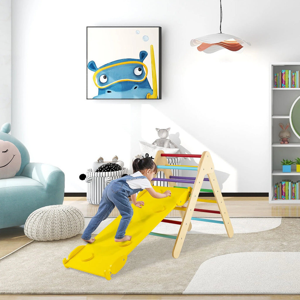 Wooden Climbing Triangle Set with Ramp N918