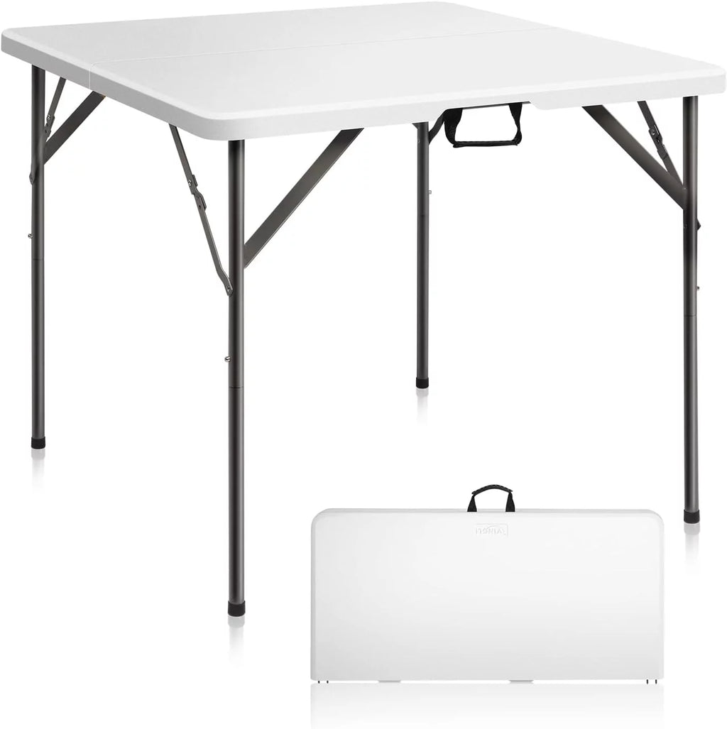 34" White Granite Bi-Folding Plastic Table N306