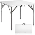 34" White Granite Bi-Folding Plastic Table N306